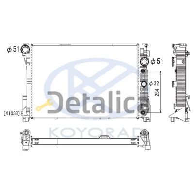 Радиатор охлаждения для Мерседес X204 GLK-Class от 2008 Koyo Япония