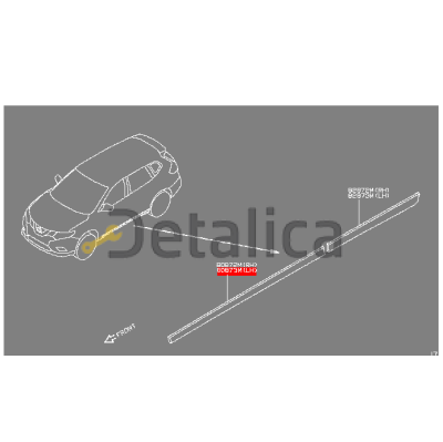 Молдинг передней левой двери нижний для Ниссан Х-Трейл Т32 оригинал