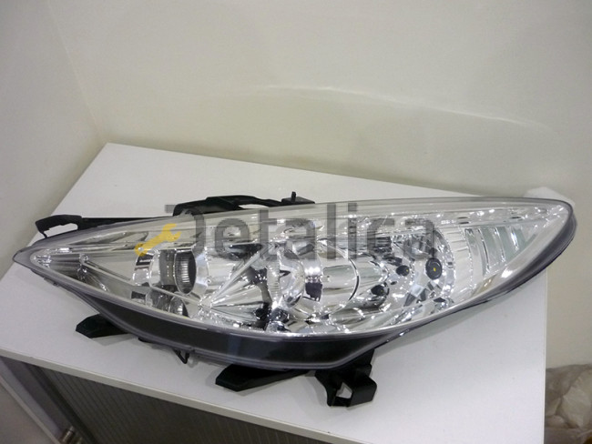 Фары тюнинг-комплект линзованные без птф с регулятором мотора для Пежо 207 Junyan