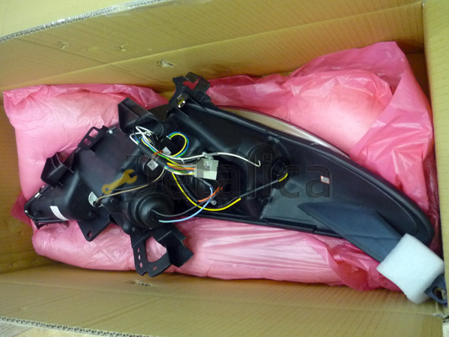 Фары тюнинг-комплект линзованные без птф с регулятором мотора для Пежо 207 Junyan