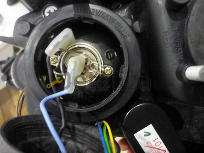 Фары тюнинг-комплект линзованные без птф с регулятором мотора для Пежо 207 Junyan