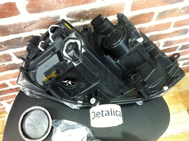 Фара левая с регулятором мотора диод Drl (ход. огни) для Фольксваген Транспортер Т5 от 2010 (Depo) ксенон DS3