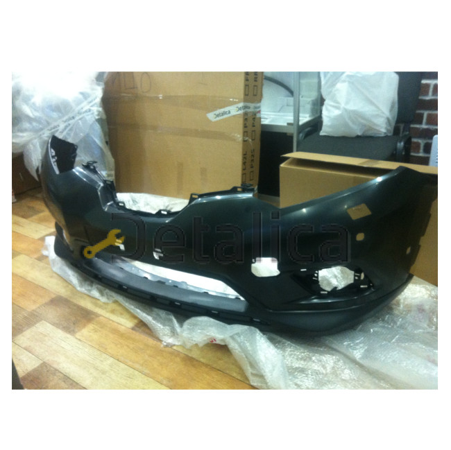 Бампер передний для Ниссан Х-Трейл Т32 оригинал под датчики 6 шт ( слепых зон ) под омыватель фар