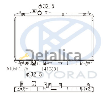 Радиатор охлаждения для Honda Civic 9 4d sedan от 2012 МТ Koyo Япония