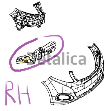 Абсорбер переднего бампера правый Мерседес 447 оригинал