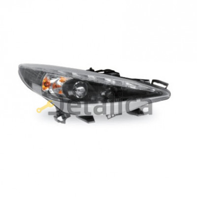 Фары тюнинг-комплект линзованные без птф с регулятором мотора для Пежо 207 Devil Eyes