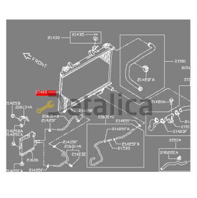 Радиатор охлаждения для Ниссан Патфайндер Р52 оригинал 3.5