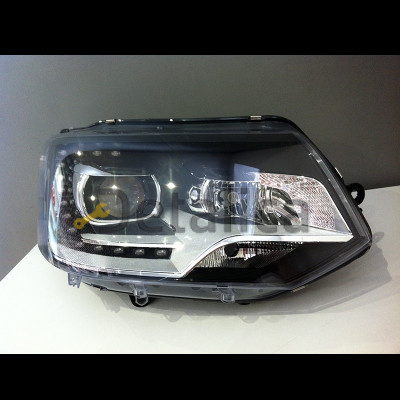 Фара правая с регулятором мотора диод Drl (ход. огни) для Фольксваген Транспортер Т5 от 2010 (Depo) ксенон DS3