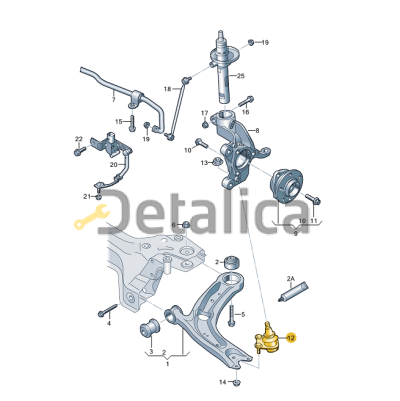 Шаровая опора правая для Шкода Кодиак оригинал