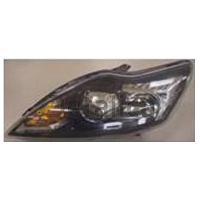 Фара левая ксенон (с регулятором мотора) внутри чёрная для Форд Фокус 2 рестайл