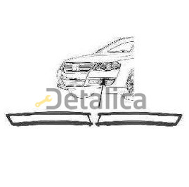 Молдинг бампера передний левый черный для Фольксваген Пассат Б6 от 2005 (Тайвань)