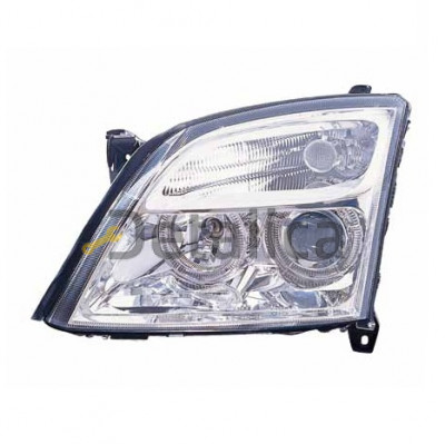 Фары тюнинг-комплект с светящимися ободками линзованные внутри хром для Opel Vectra C