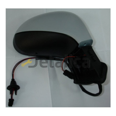 Зеркало правое 6+2 контактное электрическое с подогревом с датчиком температуры с указателем поворота convex грунтованное для Пежо 308 от 2007