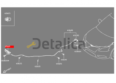 Замок капота для Ниссан Тиида С13 оригинал