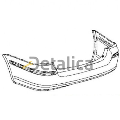 Бампер задний универсал для Тойота Авенсис от 2003 (оригинал)