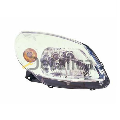 Фара правая для Рено Сандеро внутри хром депо