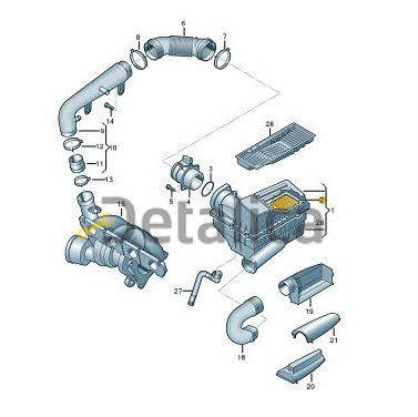 Фильтр воздушный для Шкода Октавия А5 оригинал FSI 1.6