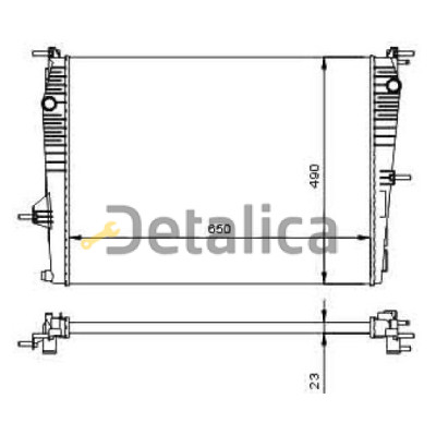 Радиатор охлаждение для Рено Кангу от 2010 МТ Китай
