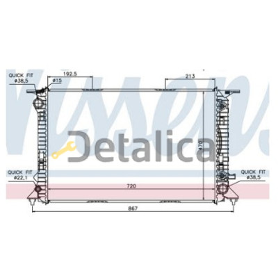 Радиатор охлаждения для Ауди А5 от 2007 (Nissens)