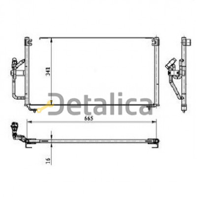Радиатор кондиционера для митсубиси галант 9 1997-2003 USA Китай