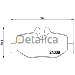 Колодки задние для Мерседес W639 Brembo