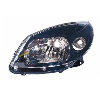 Фара левая для Рено Сандеро внутри чёрная