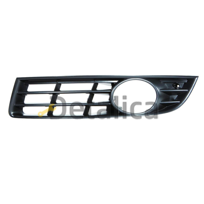 Решетка переднего бампера левая с отв под противотуманку для Фольксваген Пассат Б6 от 2005 (Depo)