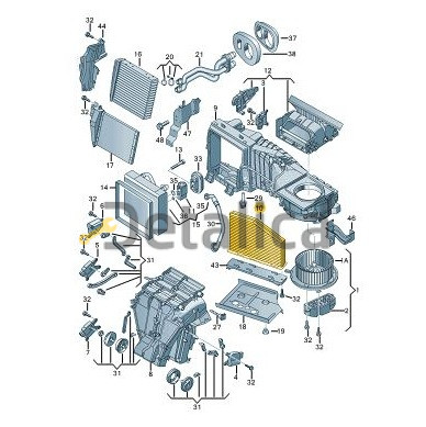 Фильтр салона для Шкода Октавия А5 оригинал