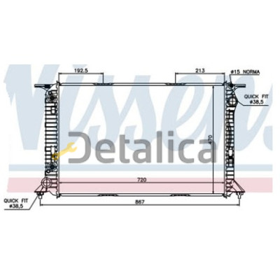 Радиатор охлаждения для Ауди А5 от 2007 (Nissens)