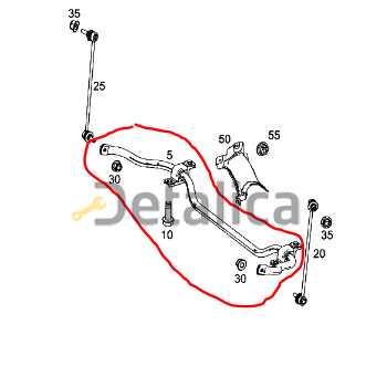 Стабилизатор передней подвески Мерседес W447 V250 V-Class