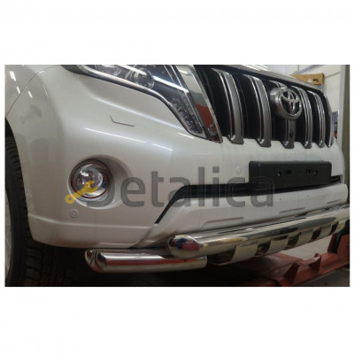 Бампер передний с отверстиями под противотуманки под омыватели фар для Тойота Прадо 150 от 2013 оригинал