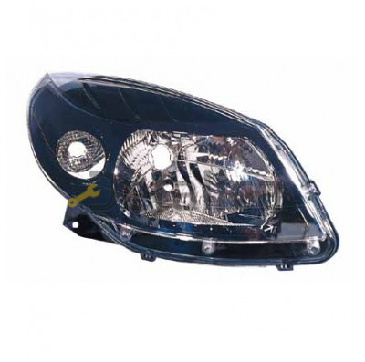 Фара правая для Рено Сандеро внутри чёрная