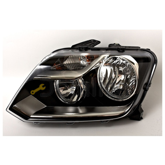 Фара левая для Фольксваген Амарок от 2010 Depo с регулятором мотора внутри черная 