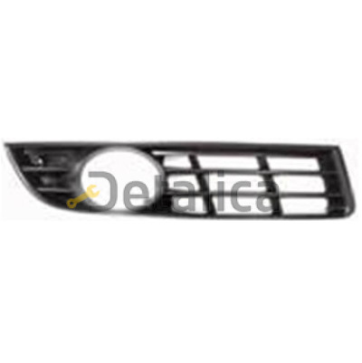 Решетка переднего бампера правая с отв под противотуманку для Фольксваген Пассат Б6 от 2005 (Depo)
