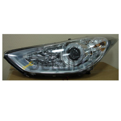 Фары комплект-тюнинг линзованные под корректор со светящимся секциями внутри хром для Хендай Элантра 5 от 2010 (Sonar)