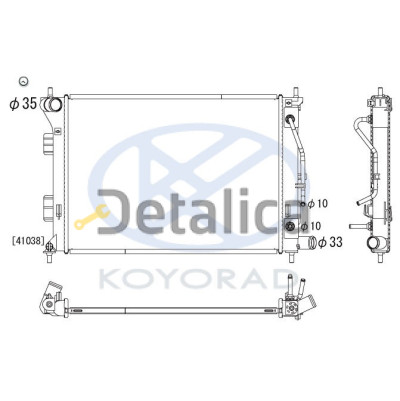 Радиатор охлаждения АТ для Киа Церато 3 от 2010 (Koyo)