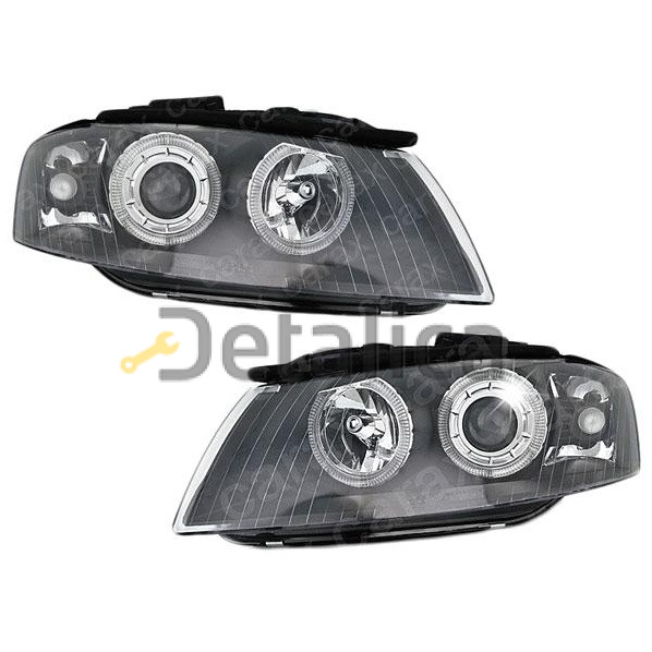 Фары комплект тюнинг со светящимися ободками для Ауди А3 8P