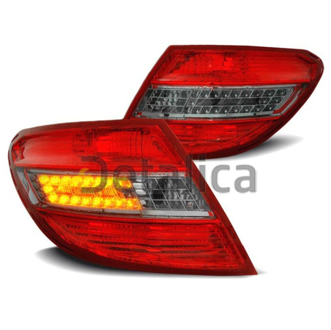 Фонарь задний внешний левый+правый комплект тюнинг с диод красн-тонированный для Мерседес W204 от 2007