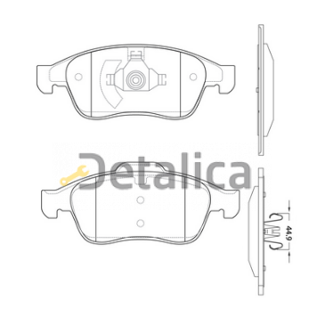 Колодки передние для Ниссан Террано D10 Blue Print