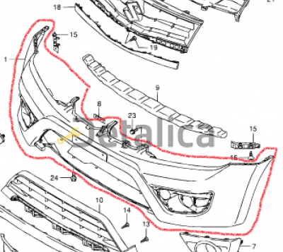 Бампер передний для Сузуки Гранд Витара 2012- оригинал