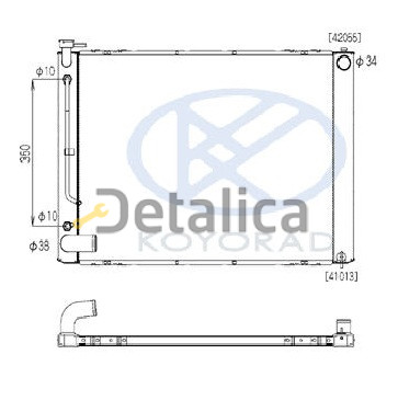 Радиатор охлаждения для Лексус РХ 300 / РХ 330 / РХ 350 АТ 3 3.3 Koyo
