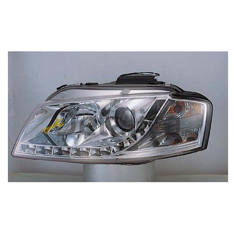 Фары комплект тюнинг под корректор линзованная внутри хром для Ауди А3 8P от 2004 (Sonar)