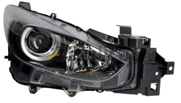 Mazda 3 фара прав с рег. мотор внутри черн (depo)