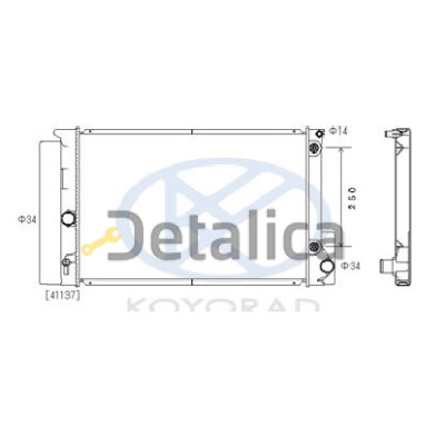 Радиатор охлаждения для Toyota Corolla E150 АТ Denso Япония