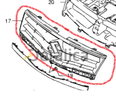 Решётка радиатора для Сузуки Гранд Витара 2012-
