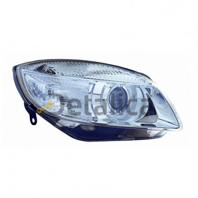 Фара правая линзованная с рег мотора для Шкода Фабия 2 от 2007-2009 (Depo)