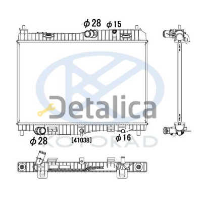 Радиатор охлаждения для Ford Fiesta Mk6 1.4 АТ МТ Koyo Япония