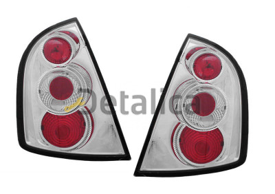 Фонарь задний для Шкода Фабия II внешний Л+П (комплект) тюнинг (хэтчбэк) внутри хром
