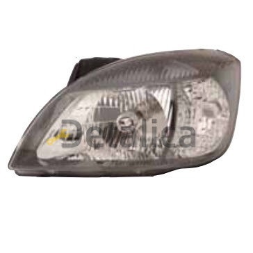 Фара левая с регулятором мотора внутри черная для Киа Рио 2 от 2005 (Depo)