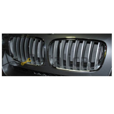 Решетка радиатора левая+правая комплект хром-серый для BMW E71 X6 от 2008 Решетка радиатора левая+правая комплект хром-серый для BMW E71 X6 от 2008